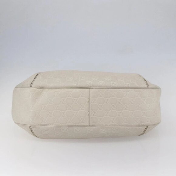 GUCCI Guccissima GG Shoulder Bag Leather White Auth ki6079 - Picture 7 of 16